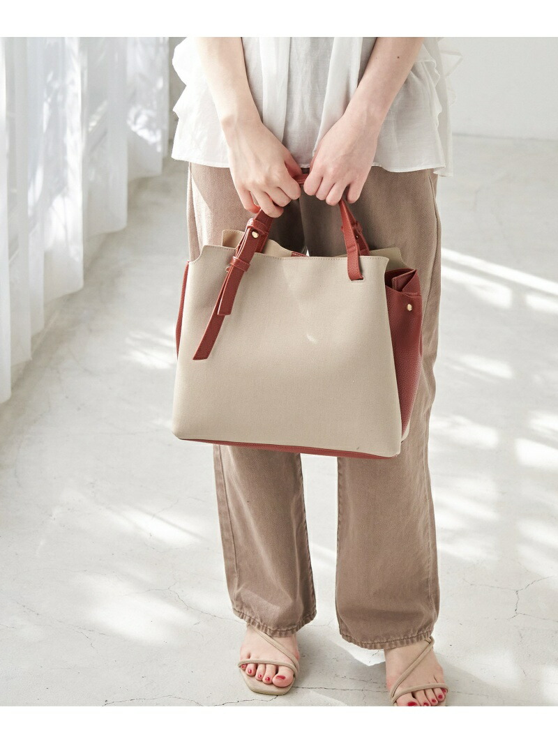軽さ キャンバスコンビスウェイハンドル5レイヤ胴中トート 肩部袋 Rope Picnic Passage ロペピクニック バッグ トートバッグ ニグロ 白妙 朱 向後付け込み 貨物輸送無料 Rakuten Fashion Rope Picnic レディース バッグ ロペピクニック Rope Picnic Passage Ficap Fr