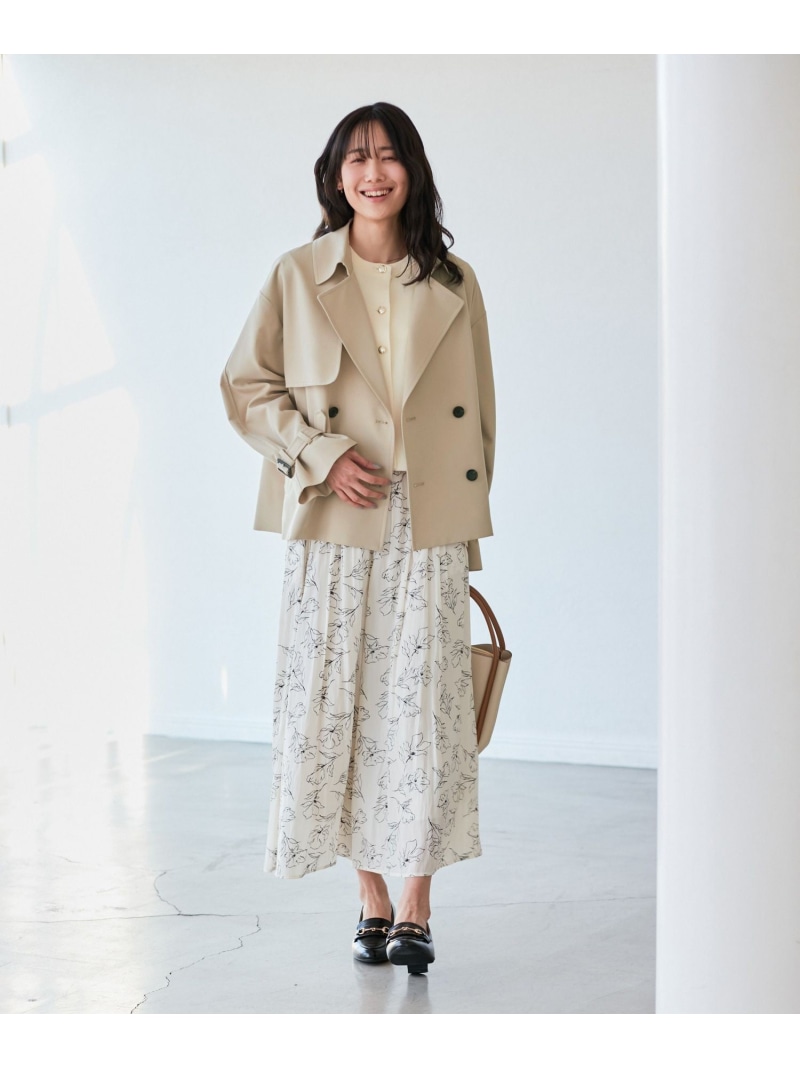 SALE／50%OFF】【撥水加工・花粉ガード】ショートトレンチコート