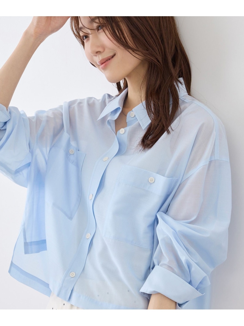 カールマイヤーシアーシャツ ROPE' PICNIC ロペピクニック トップス シャツ・ブラウス ベージュ グレー ホワイト ブルー【先行予約】*【送料無料】[ Fashion]