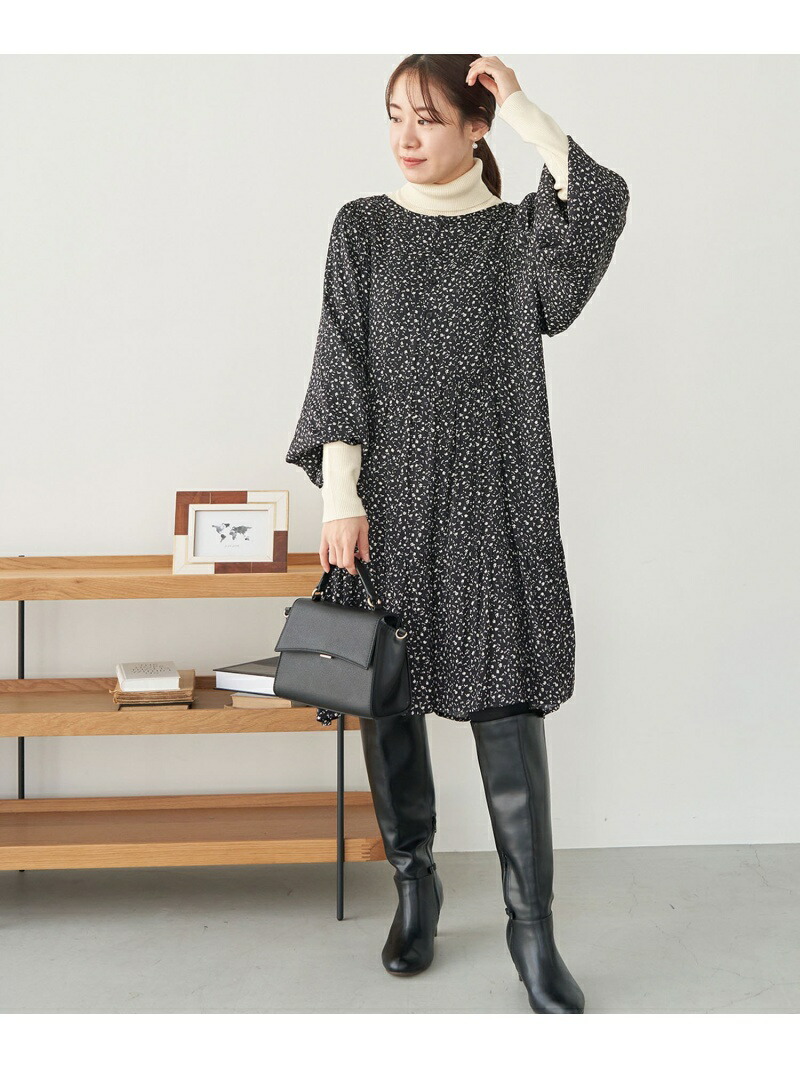 2way 小花柄ミニワンピース Rope Picnic ロペピクニック ワンピース ワンピースその他 ブラック ブラウン 先行予約 送料無料 Rakuten Fashion Lindnercapital Com