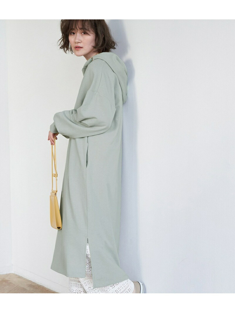 楽天市場 マシュマロタッチ 裏毛フーディーワンピース Rope Picnic ロペピクニック ワンピース ワンピースその他 グリーン ブラック ピンク 送料無料 Rakuten Fashion Rope Picnic ロペピクニック