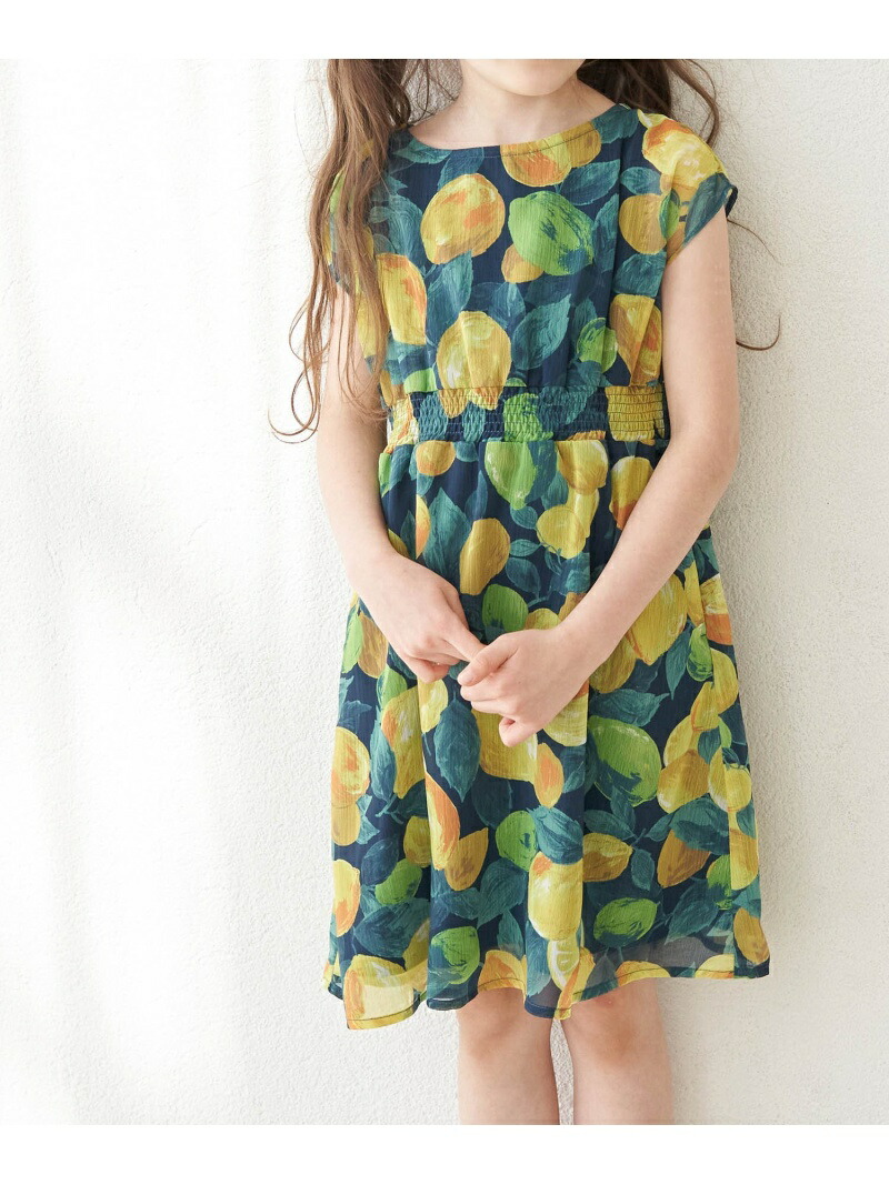 楽天市場 Sale 14 Off Kids リンクコーデ アーティーレモンプリントワンピース Rope Picnic ロペピクニック ワンピース ワンピースその他 ネイビー ホワイト Rba E Rakuten Fashion Rope Picnic ロペピクニック