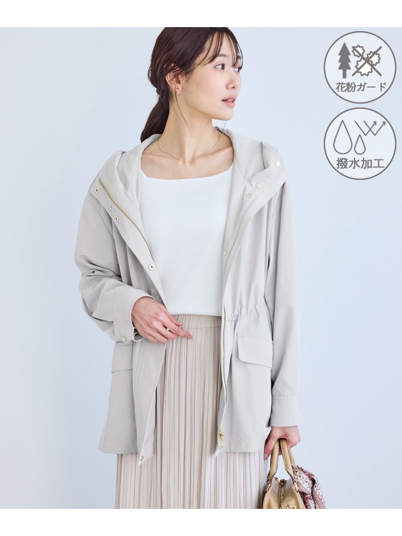 【SALE／30%OFF】ミドル丈マウンテンパーカー スプリングコート/花粉ガード・撥水 ROPE' PICNIC ロペピクニック ジャケット・アウター マウンテンパーカー グレー ネイビー【RBA_E】【送料無料】[ Fashion]