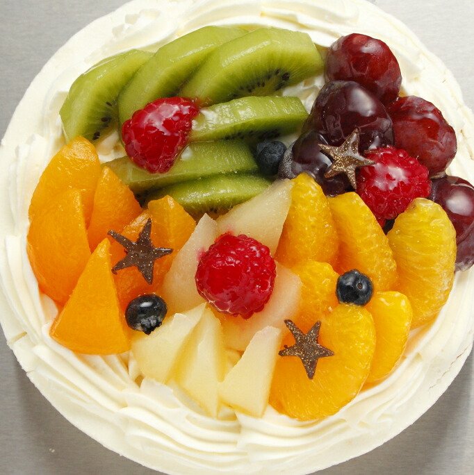 星に願いを≪あなたの願いが叶うよう・・七色フルーツケーキに願い事.フルーツパフェのようなまあるいケーキ!≫【七夕】【お中元】【お誕生日ケーキ】
