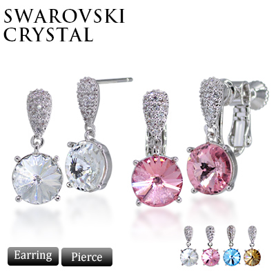 楽天市場】スワロフスキークリスタル使用 ピアス イヤリング