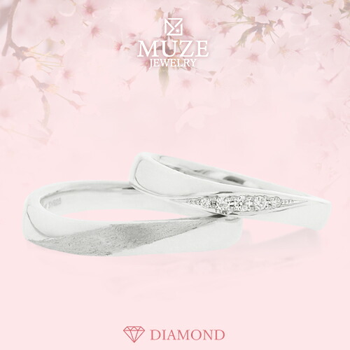 【決算セール最大20%off】結婚指輪 ペアリング プラチナ 刻印 名入れ無料 2本セット マリッジリング プロポーズ 指輪 レディース メンズ ダイヤモンド リング シルバー925 MUZE JEWELRY|roryXtyle