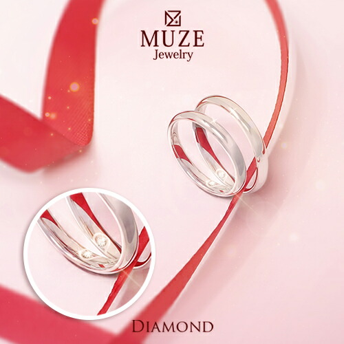 【決算セール最大20%off】結婚指輪 ペアリング プラチナ 刻印 名入れ無料 2本セット マリッジリング プロポーズ 指輪 レディース メンズ ダイヤモンド リング シルバー925 MUZE JEWELRY｜roryXtyle