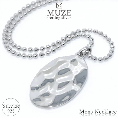 MUZE JEWELRY 記念日 名入れ 職人技で作った MUZE ネックレス Made in Japan sv925 シルバーペンダント 長さ45cm 50cm ボール チェーン 直径2.0mm シルバー ネックレス シルバー925 彼氏 銀 ジュエリー コーデ 丸 球 お洒落 彼氏 友達 お誕生日 プレゼント 成人の日｜roryXtyle