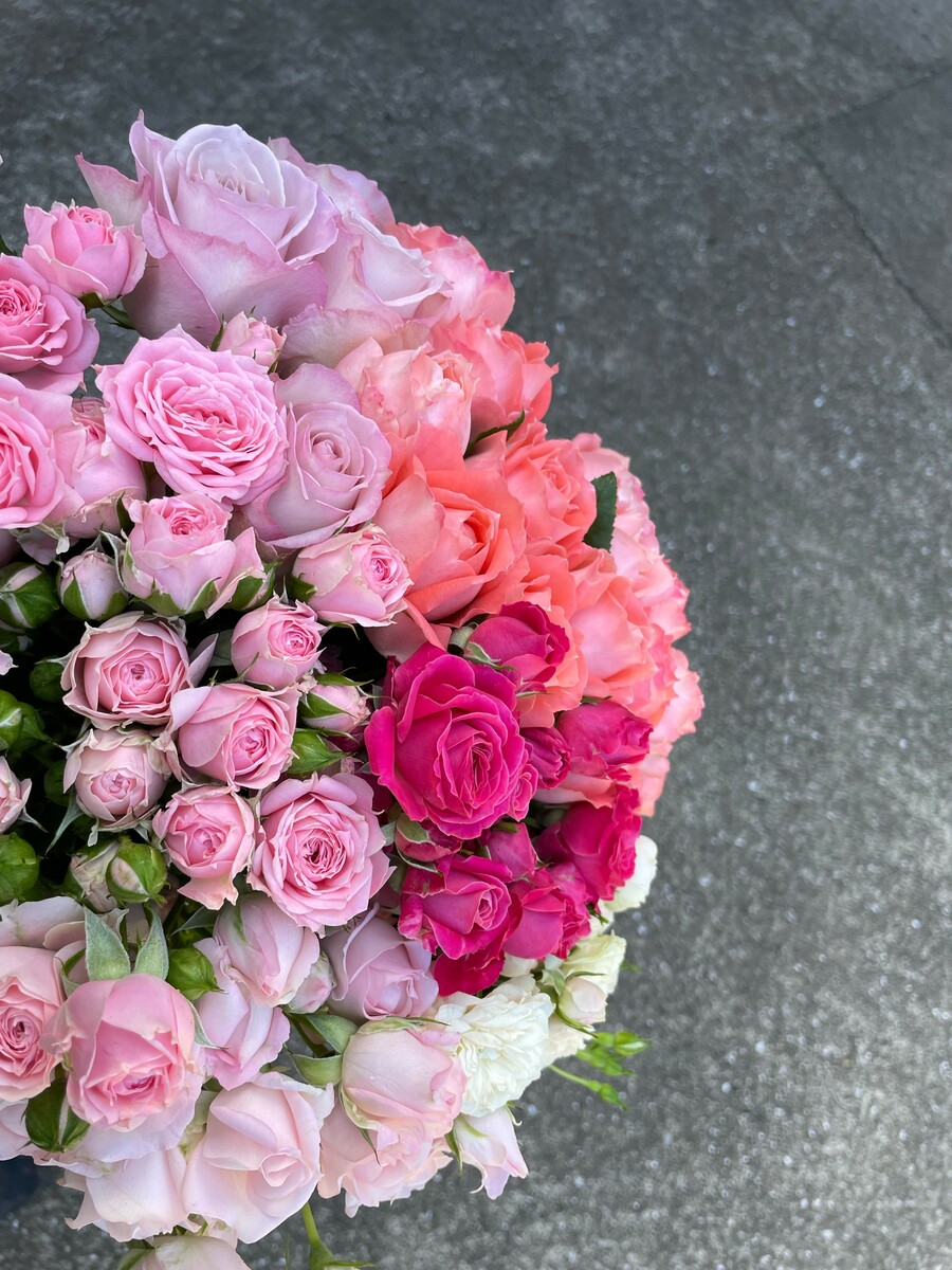 バラの花 詰め合わせ ピンクいろいろ 薔薇 生花 バラ 生花 花束 誕生日