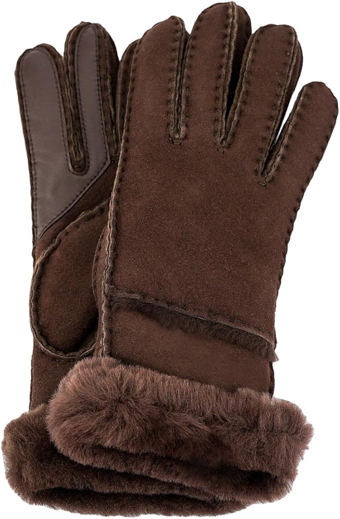 UGG 手袋 ブラウン UGG - アグ UGG 手袋 W TURN CUFF GLOVE スエード シープファー