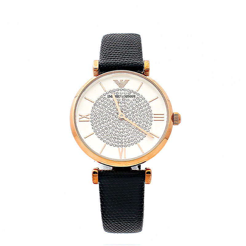 【 在庫一掃セール対象商品 】腕時計 レディース ブラック ゴールド EMPORIO ARMANI エンポリオアルマーニ AR11387 GIANNIT（昨年比でよりお得に販売中）