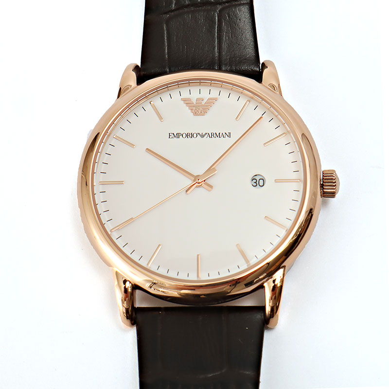 エンポリオアルマーニ ウォッチ メンズ Luigi 白いこと 赤銅色 AR2502 EMPORIO ARMANI 腕時計-メンズ腕時計