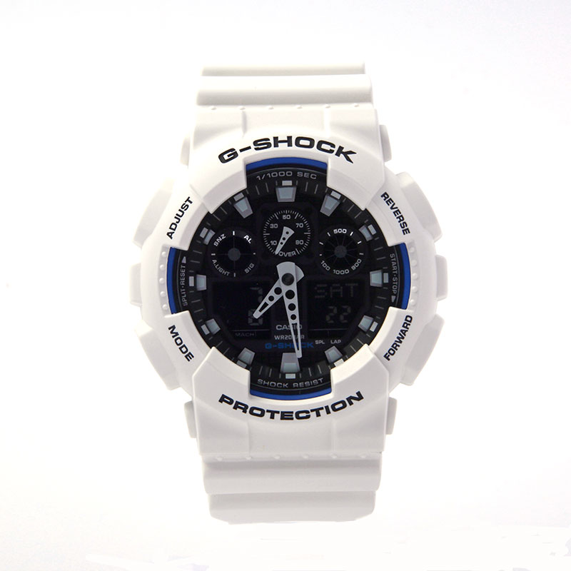 カシオ ウオッチ メンズ 黒いこと 白いこと G-SHOCK Gぼうぜん自失 石英 デジタル アナログ アナデジ 暦 20空圧雨合羽 CASIO GA-100B-7A 並行輸入品