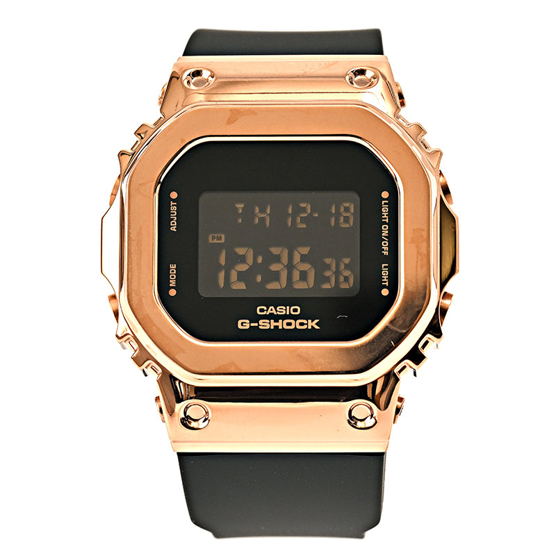 カシオ ウォッチ メンズ レディース G-SHOCK サクラ色ゴールド 黒いこと GM-S5600PG-1 CASIO