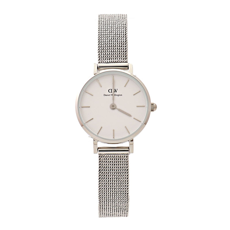 すぐに使える【２点で5％OFFクーポン】ダニエルウェリントン 腕時計 レディース シルバー ホワイト Daniel Wellington クラシック Pressed Sterling/ペティット スターリング DW00100442 並行輸入品