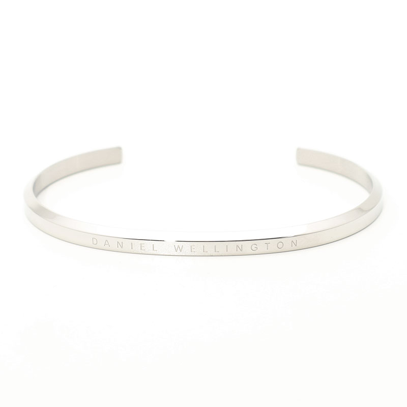 すぐに使える【２点で5％OFFクーポン】ダニエルウェリントン ブレスレット レディース シルバー シンプル Daniel Wellington クラシックカフ DW00400002 並行輸入品