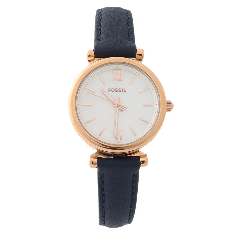 すぐに使える【２点で5％OFFクーポン】FOSSIL フォッシル 腕時計 ホワイト ネイビー レディース ES4502 かわいい 可愛い オシャレ おしゃれ