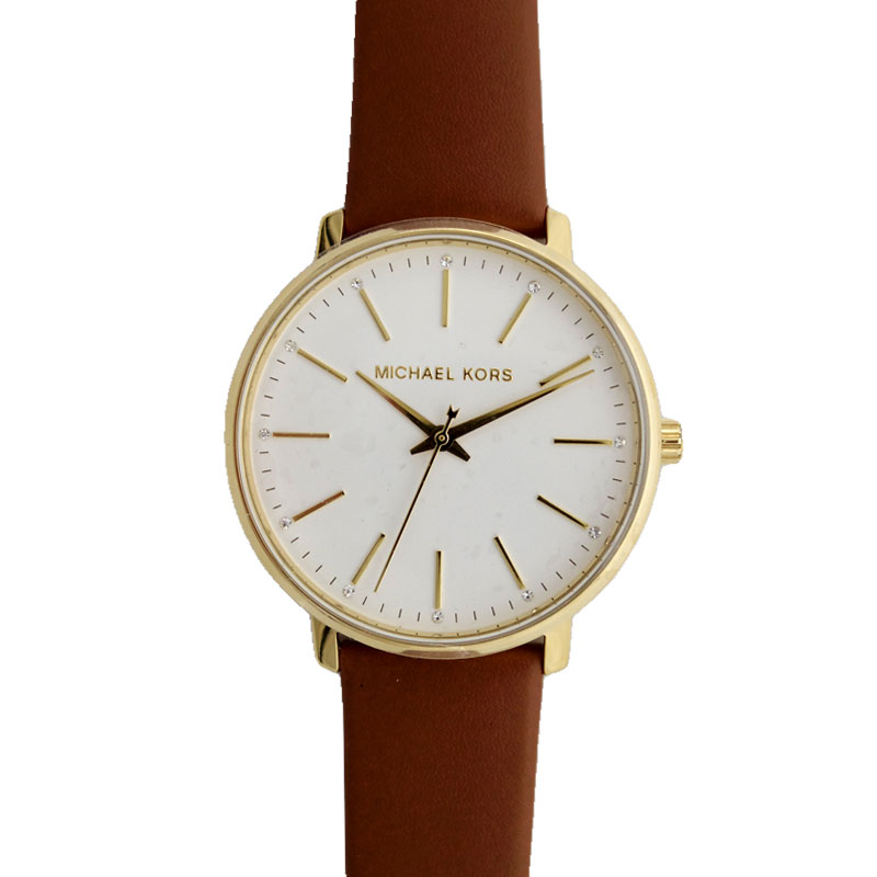 【 在庫一掃セール対象商品 】腕時計 レディース ゴールド ベルト ブラウン MICHAEL KORS マイケルコース パイパー MK2740 レザー(昨年比でよりお得に販売中)|ロゼ・エムロード