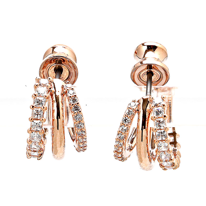 スワロフスキー ピアス レディース Hyperbola ホワイト ローズゴールド 5698702 SWAROVSKI|ロゼ・エムロード