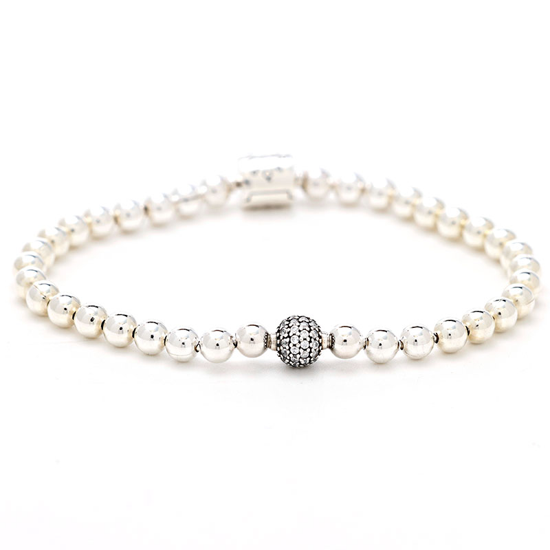 パンドラ ブレスレット レディース Beads & Pav? Bracelet 17サイズ シルバー 598342CZ-17 PANDORA|ロゼ・エムロード