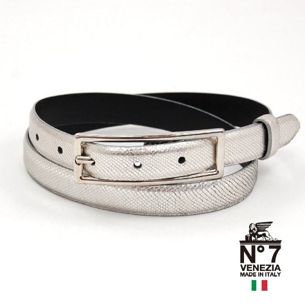 なめし革 三尺帯 レディース イタリア製しろがね色 メタリック 蛇型押し 三尺帯s38-silverNO7電話番号七つ【 度合い 】【 流行り物 】【 バックル 】【 革小物 】【 belt 】【 ブランド名 】13000