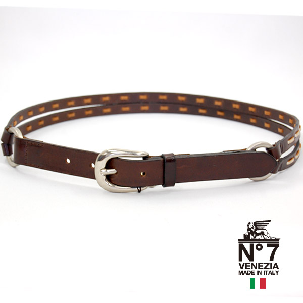 激安ブランド 楽天市場 イタリア製レザーベルトシルバーデザインステッチレディースno7 S749 Darkbrownダークブラウンno7ナンバーセブン ランキング ファッション バックル 革小物 Belt ブランド Rosegray 楽天カード分割 Prathamfilter Com