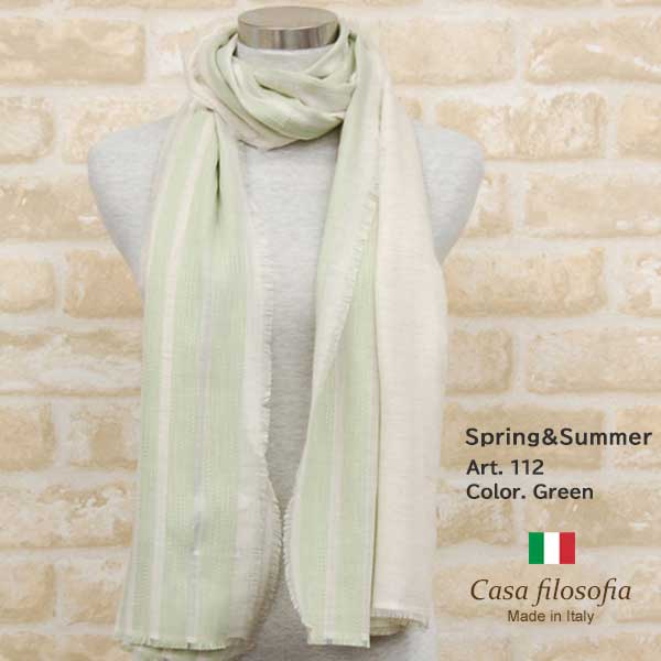 訳ありセール格安 楽天市場 ストール春夏イタリア製レディース メンズ ユニセックスcasafilosofiaカーサフィロソフィア112 Greenグリーン マフラー スカーフ Stole Women Men 13 0 Rosegray 魅力的な Www Consulacam Marseille Fr
