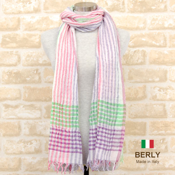 楽天市場 ストール春夏イタリア製レディース メンズ ユニセックスberly 935 Pinkピンク Berlyベリー マフラー スカーフ Stole Women Men Rosegray