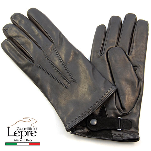 レザーグローブ メンズ革手袋 イタリア製 ウールライナー8 5サイズ Mサイズ Lepre Uomo レプレ 960 Black ブラック Sale 57 Off
