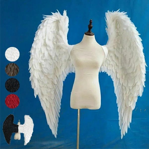 【カラー指定可能】天使 羽 コスプレ 道具翼 wing ウイング ホワイト 125cm 天使みたい 妖精 悪魔 造型可 ファッションショー パーティーグッズ 撮影 ステージ道具 イベント 文化祭 コスチューム ハロウィン クリス