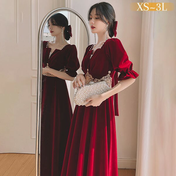 ♪新品♪ロングドレス パーティー 演奏会 ピアノ 発表会 結婚式 赤 XL Newjoy / 大人 ピアノ 発表会 ロングドレス 演奏会 結婚式 母親