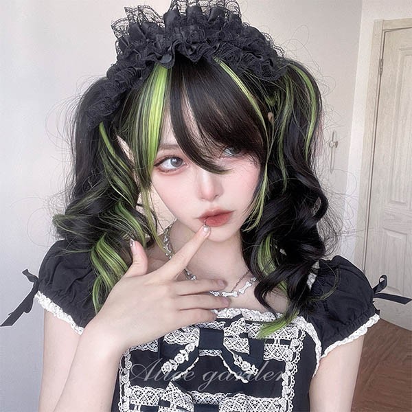 楽天市場】フルウィッグ メッシュ lolita 長髪 ロリータ風 原宿