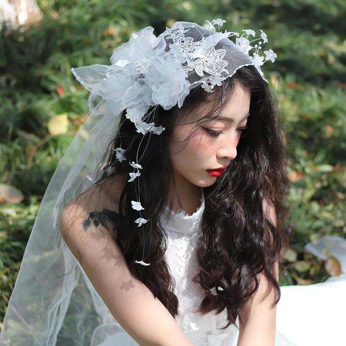 ヘッドドレス成人式 結婚式75 ヘッドドレス 髪飾り 成人式 花 袴 振袖 ウェディング ヘア