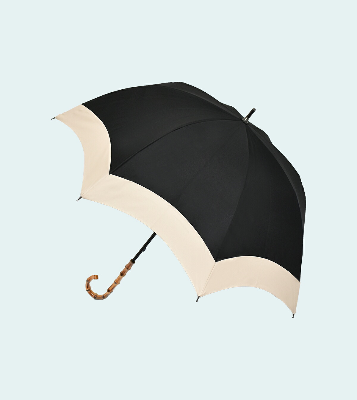 晴雨兼用 日傘 完全遮光 100%レディース ミドル コンビ アーチ 55cm遮熱 涼感 uvカット 軽量 涼しい 紫外線対策 おしゃれ 傘 パラソル