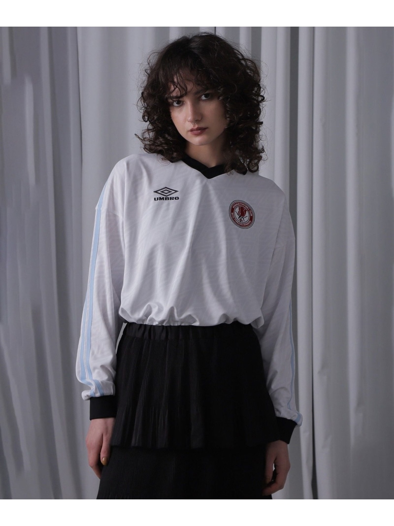 【SALE／30%OFF】UMBRO ロングスリーブゲームシャツ ROSE BUD ローズバッド トップス カットソー・Tシャツ ホワイト ブラック【RBA_E】【送料無料】[ Fashion]