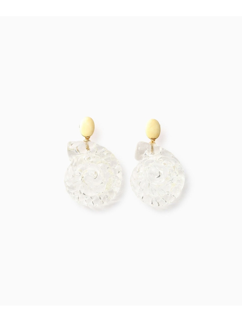 【SALE／50%OFF】NINFA アンモナイトスタッドピアス ROSE BUD ローズバッド アクセサリー・腕時計 その他のアクセサリー・腕時計 透明【RBA_E】【送料無料】[ Fashion]