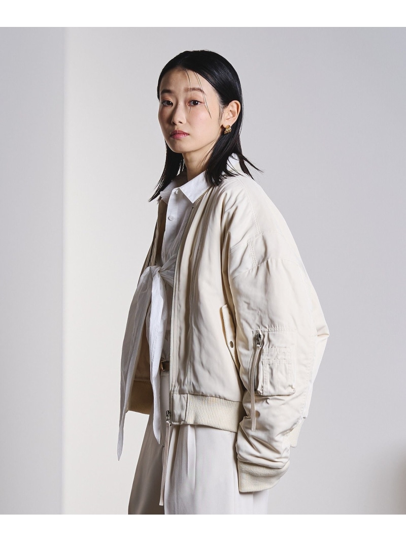 PANEL SHORT MA1 ROSE BUD ローズバッド ジャケット・アウター その他のジャケット・アウター ホワイト グリーン ブラック【送料無料】[ Fashion]