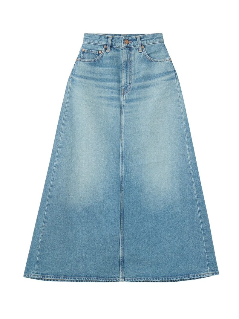 【SALE／50%OFF】AUTHEN CIRCULAR DENIM MAXI SKIRT ROSE BUD ローズバッド スカート その他のスカート ブルー【RBA_E】【送料無料】[ Fashion] 12,650円