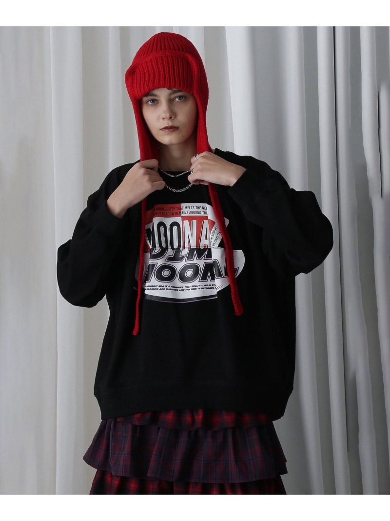 【SALE／30%OFF】PANEL GRAPHIC SWEAT ROSE BUD ローズバッド トップス カットソー・Tシャツ ブラック【RBA_E】【送料無料】[ Fashion]｜ROSE BUD／ローズバッド