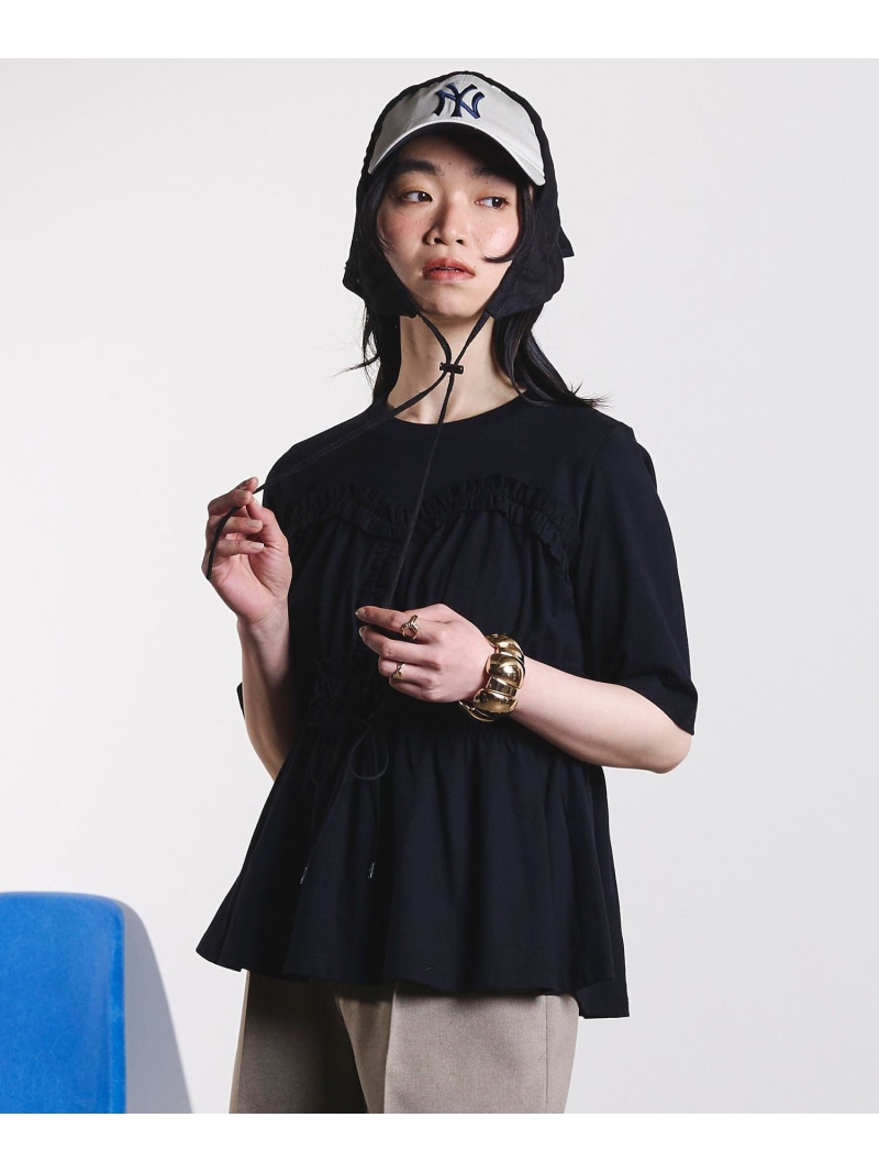 BUSTIER LIKE TEE ROSE BUD ローズバッド トップス カットソー・ティーシャツ 赤いこと 黒いこと【貨物輸送無料】[ Fashion]