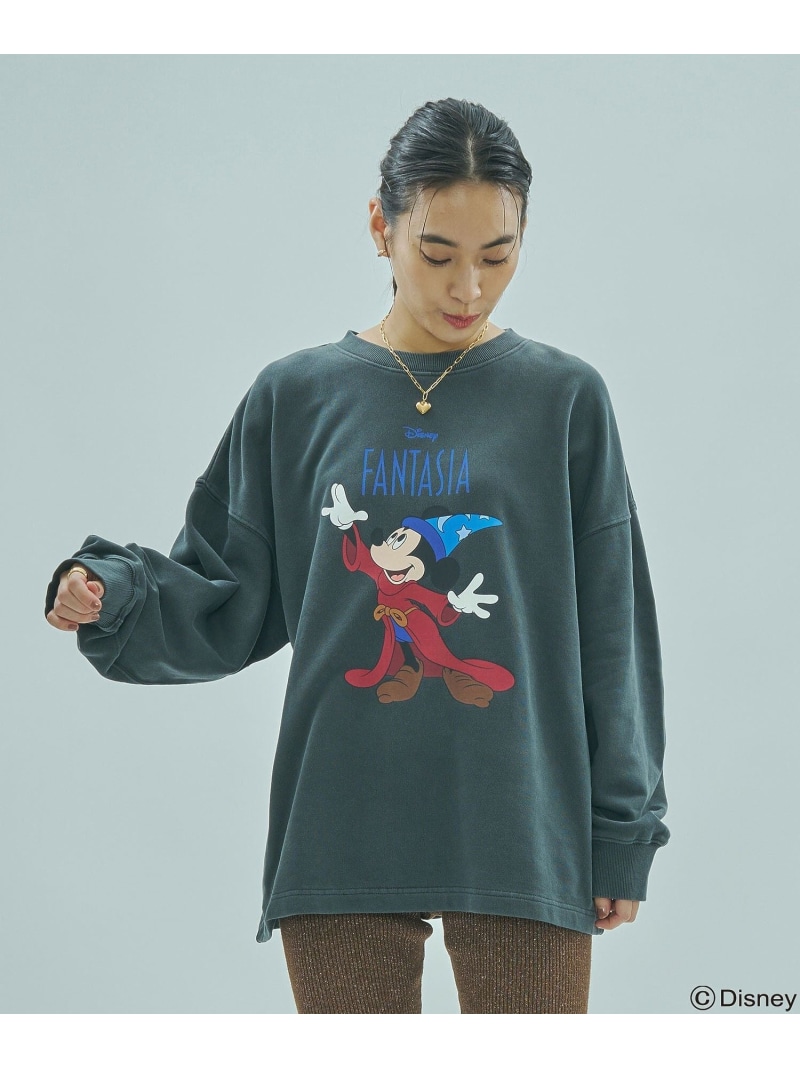 【SALE／30%OFF】MICKEY MOUSE SWEAT TOP ROSE BUD ローズバッド トップス スウェット・トレーナー 黒いこと【RBA_E】【貨物輸送無料】[ Fashion]