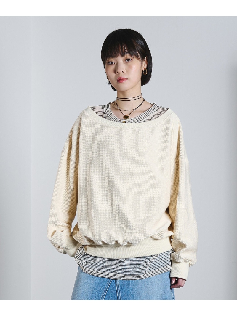 【SALE／24%OFF】OFF SHOULDER INLEY PULLOVER ROSE BUD ローズバッド トップス スウェット・トレーナー ホワイト ブラック【RBA_E】【送料無料】[ Fashion]