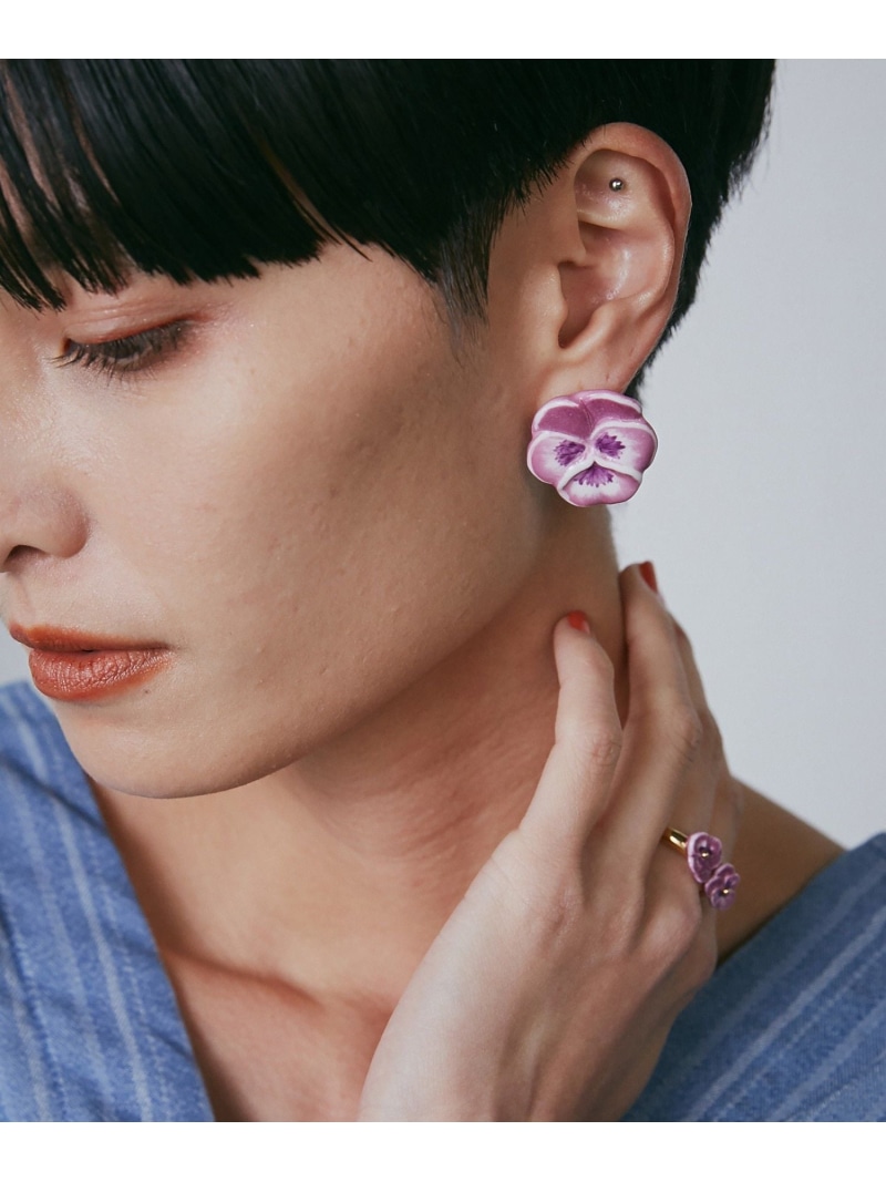 【SALE／20%OFF】NACH パンジーピアス ROSE BUD ローズバッド アクセサリー・腕時計 ピアス パープル【RBA_E】【送料無料】[ Fashion]