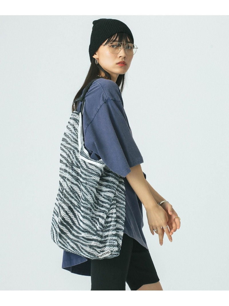 【SALE／10%OFF】OUTDOOR MESH SHOPPER ROSE BUD ローズバッド バッグ その他のバッグ ホワイト ブラウン ブラック【RBA_E】【送料無料】[ Fashion]