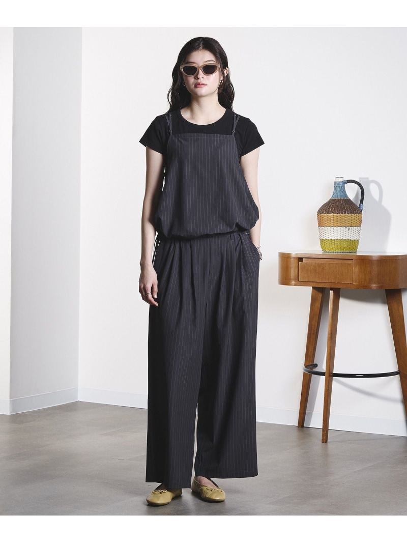 【SALE／30%OFF】THOUSAND MILE x GENE HEAVENS CAMI AND WIDE PANTS SET UP ROSE BUD ローズバッド ワンピース・ドレス その他のワンピース・ドレス ネイビー グレー【RBA_E】【送料無料】[ Fashion]｜ROSE BUD／ローズバッド