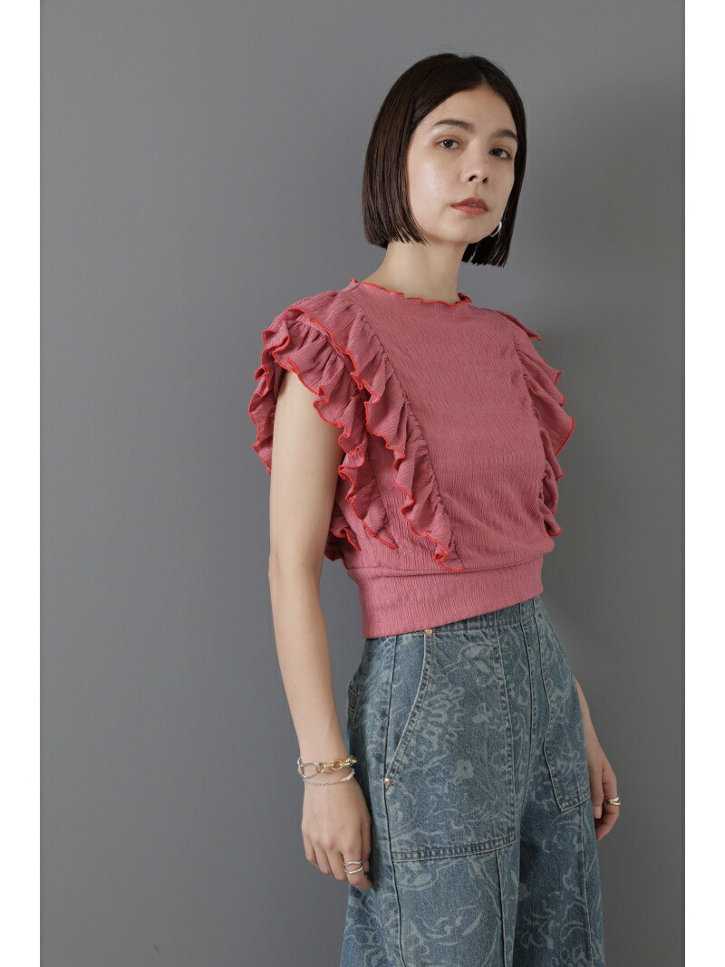 フリルカットソー Rose Bud ローズバッド カットソー Tシャツ 先行予約 送料無料 Rakuten Fashion Rvcconst Com