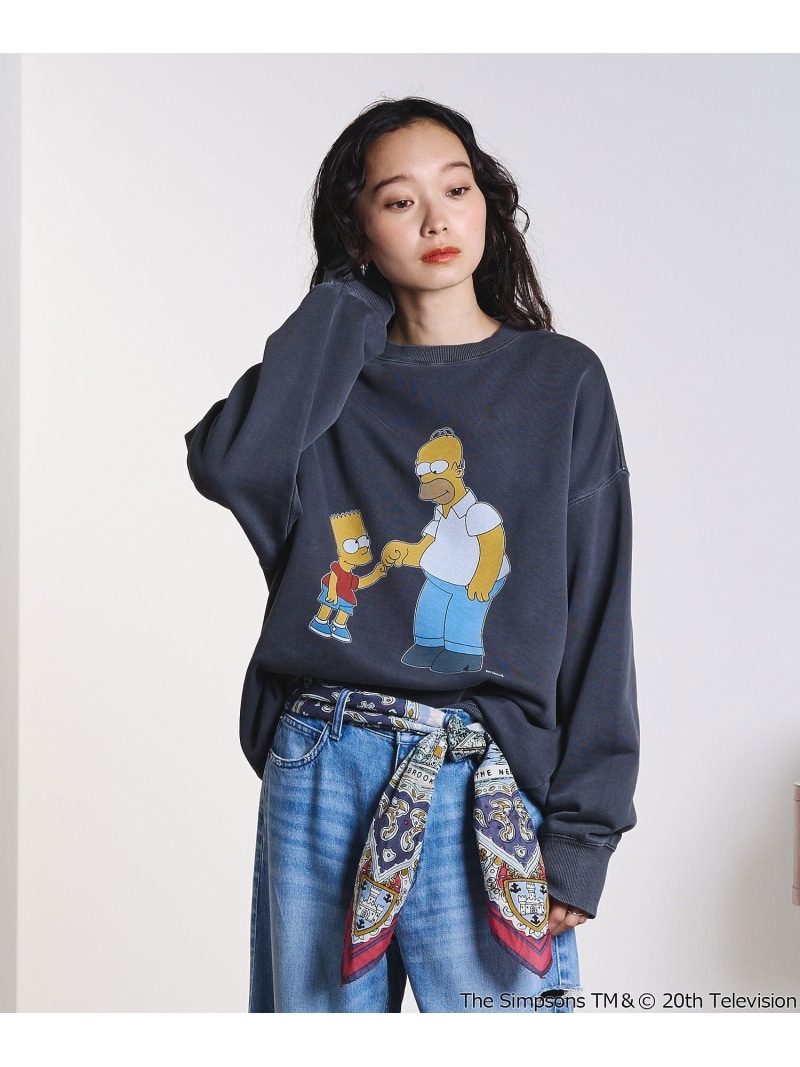 THE SIMPSONS BIG SWEAT ROSE BUD ローズバッド トップス スウェット・トレーナー ブラック【送料無料】[ Fashion] 9,352円