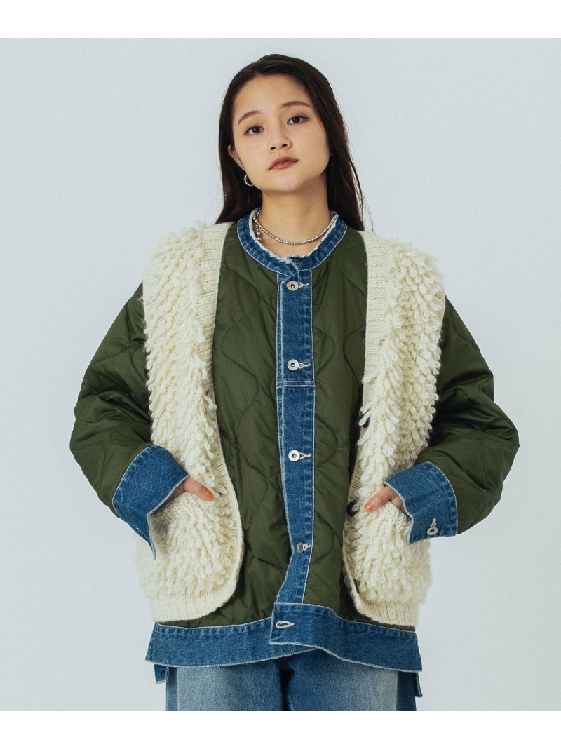 【SALE／30%OFF】NEPAL FRINGE KNIT ROSE BUD ローズバッド ジャケット・アウター その他のジャケット・アウター ホワイト ブラック【RBA_E】【送料無料】[ Fashion]｜ROSE BUD／ローズバッド 12,551円