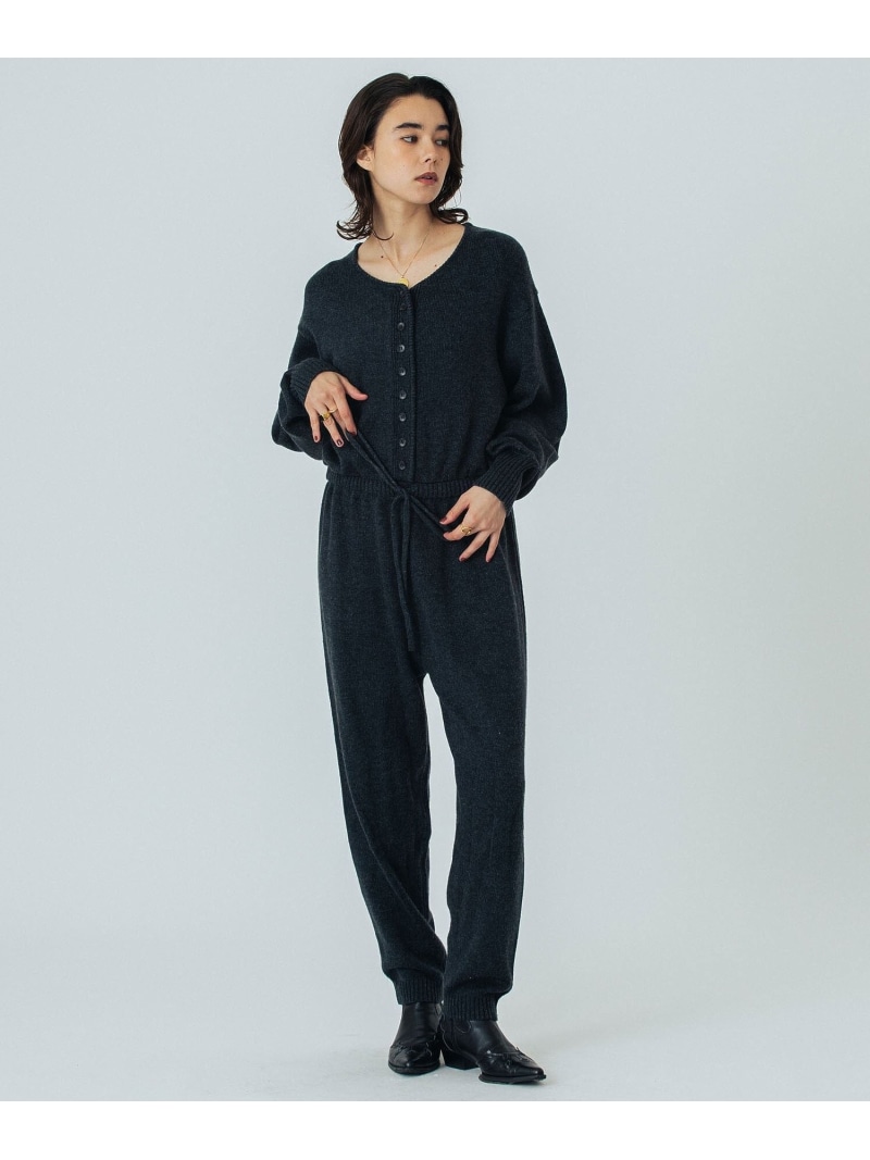 【SALE／50%OFF】KNIT ALL IN ONE ROSE BUD ローズバッド パンツ その他のパンツ グレー ブラウン【RBA_E】【送料無料】[ Fashion]