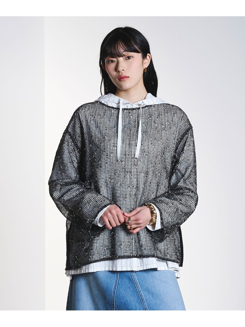 NEP MESH P/O ROSE BUD ローズバッド トップス カットソー・Tシャツ ブラック【送料無料】[ Fashion]｜ROSE BUD／ローズバッド